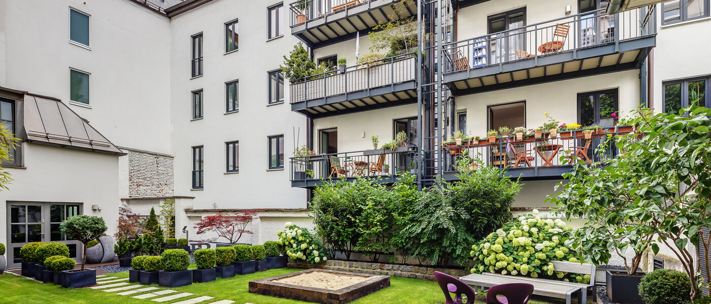 apartamento München Gärtnerplatzviertel 01 jardín comunitario 12286