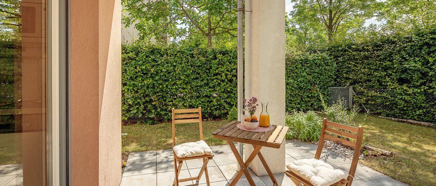 piso con jardín München Messestadt Riem 01 terraza 12287