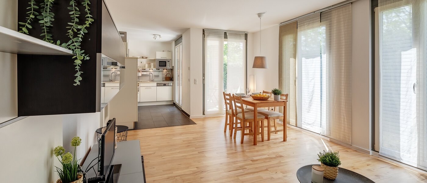 piso con jardín München Messestadt Riem 02 zona de día  12287