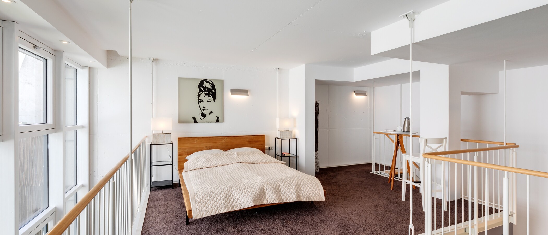 piso con galería München Ludwigsvorstadt 01 zona de dormir 12314