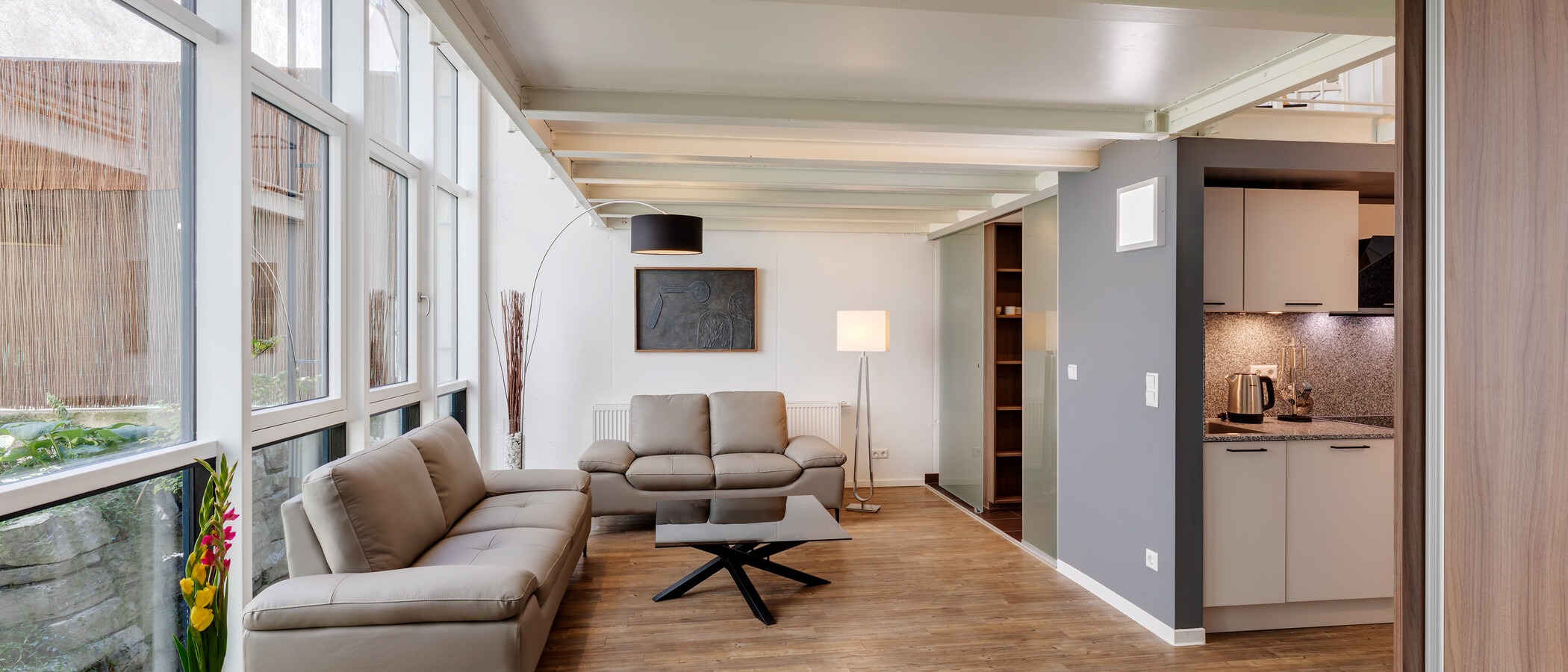 piso con galería München Ludwigsvorstadt 01 zona de día  12314