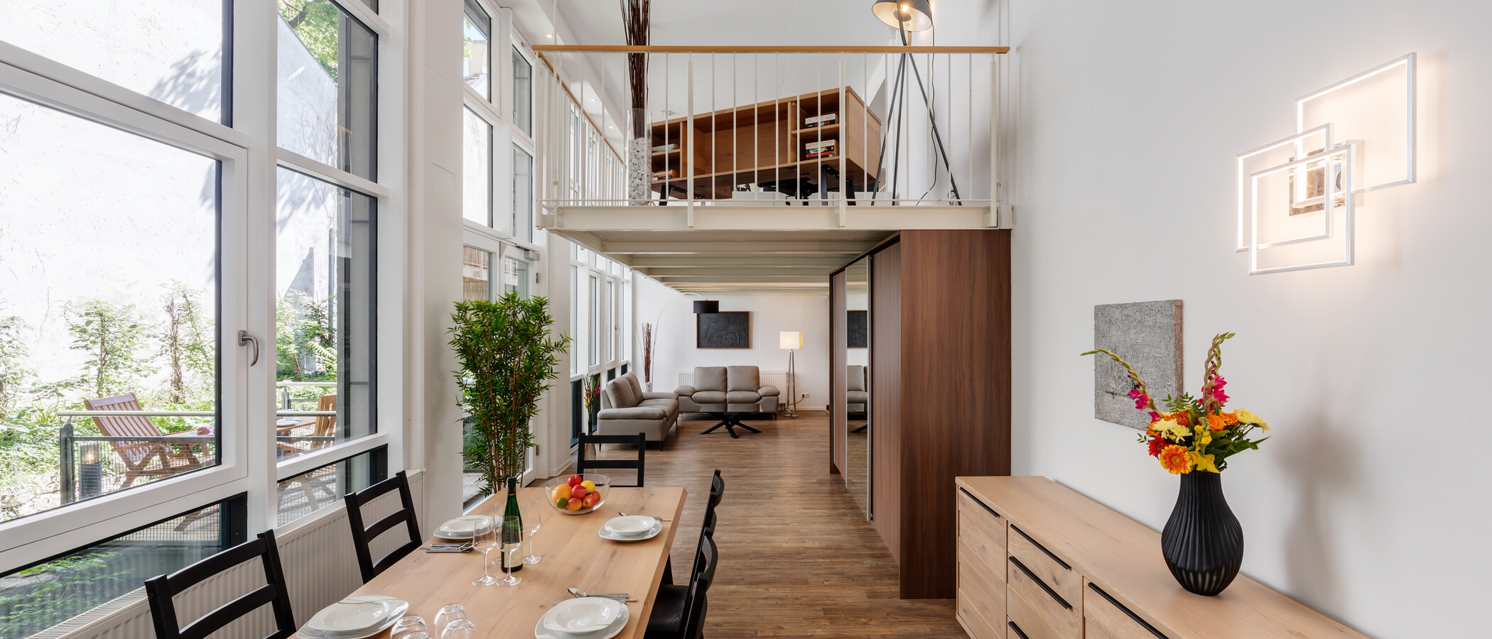 piso con galería München Ludwigsvorstadt 03 zona comedor 12314