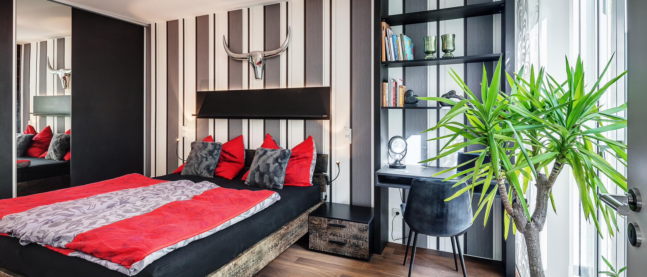piso con jardín München Schwabing (rechts der Leopoldstraße) 01 dormitorio 12380