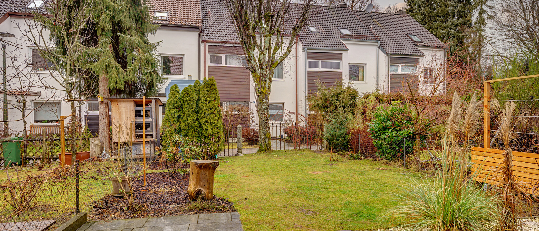 chalet adosado en el medio Baldham Vaterstetten 01 jardín 12473