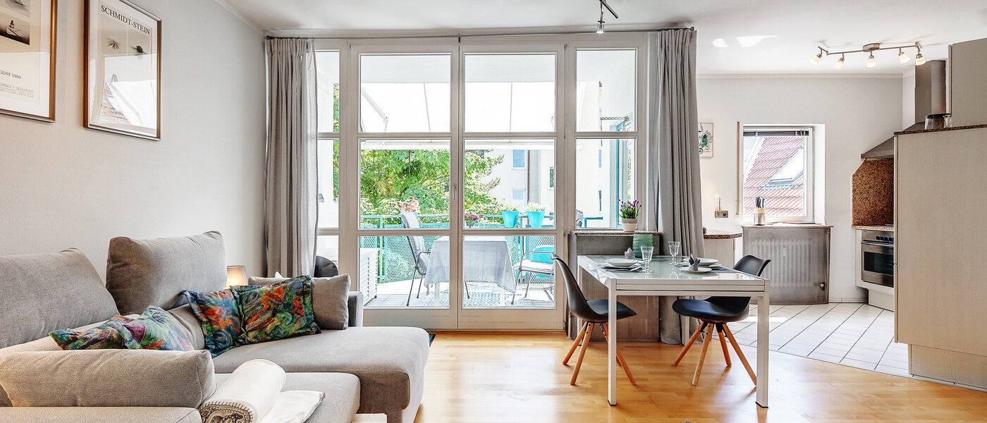 ático con terraza München Maxvorstadt 01 zona de día  12588