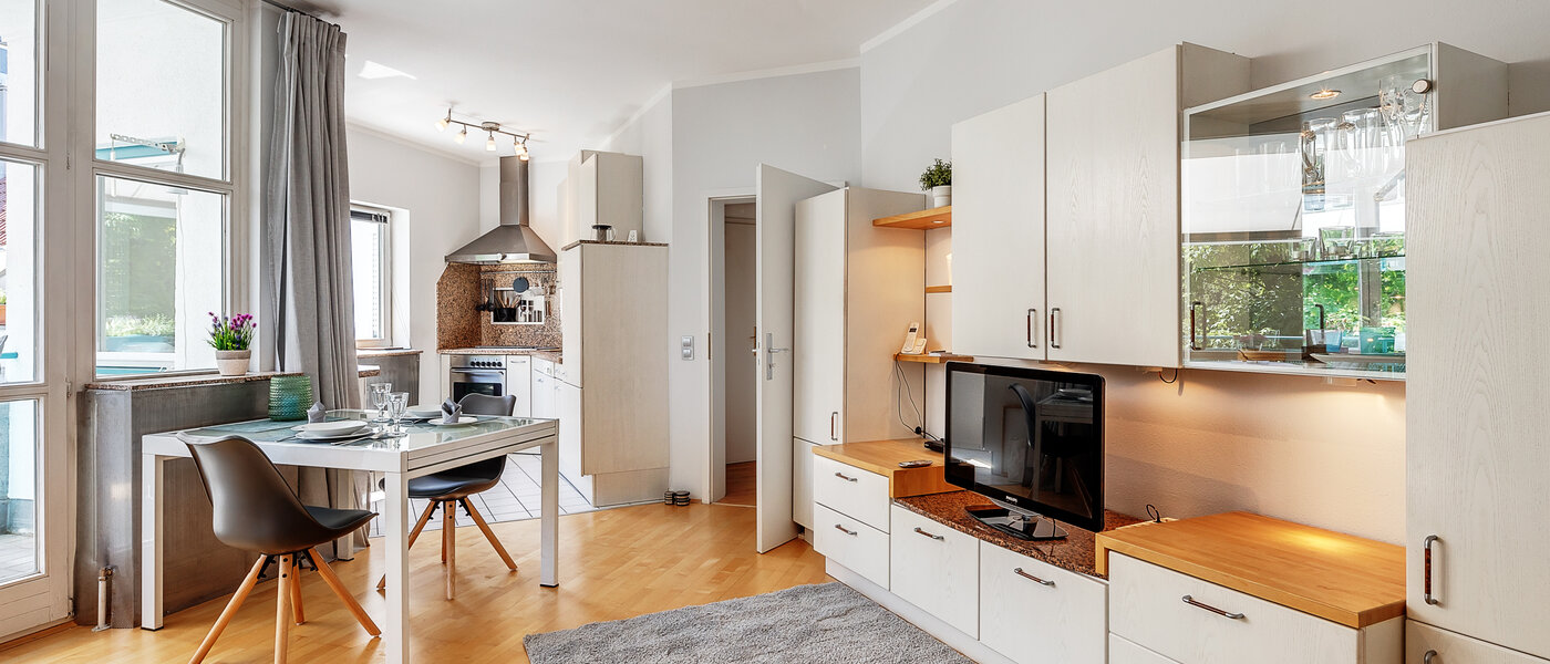 ático con terraza München Maxvorstadt 04 zona de día  12588