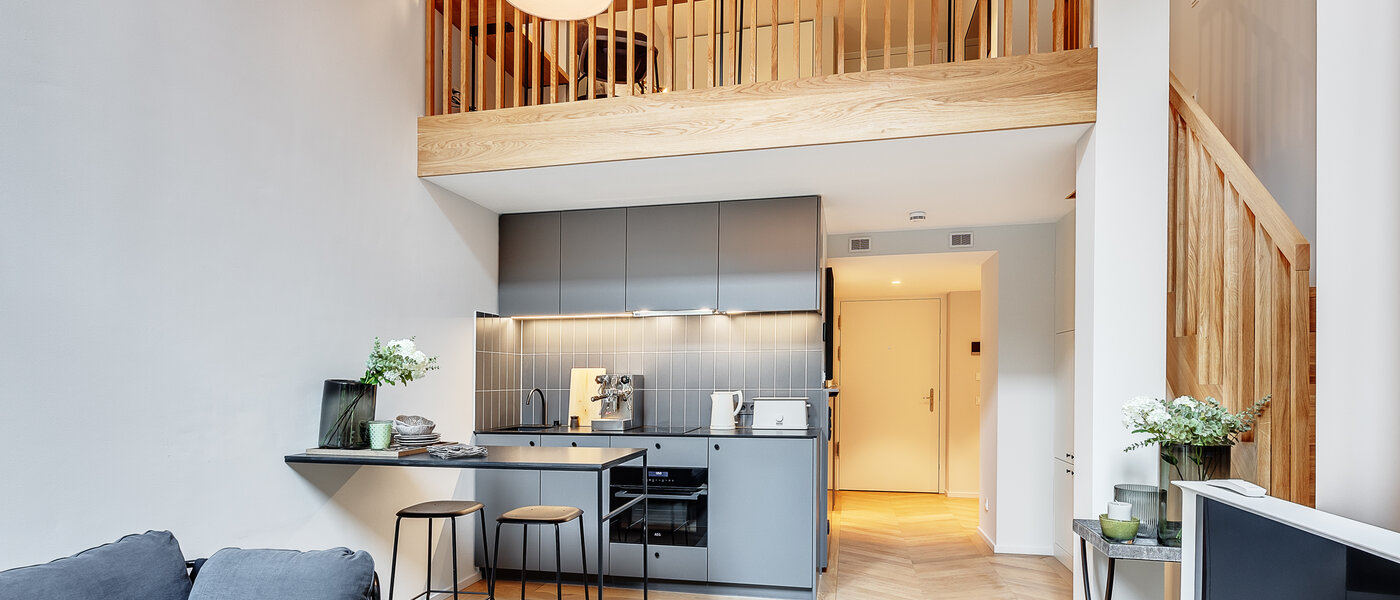 dúplex con galería München Herzogpark 02 zona de día  12611