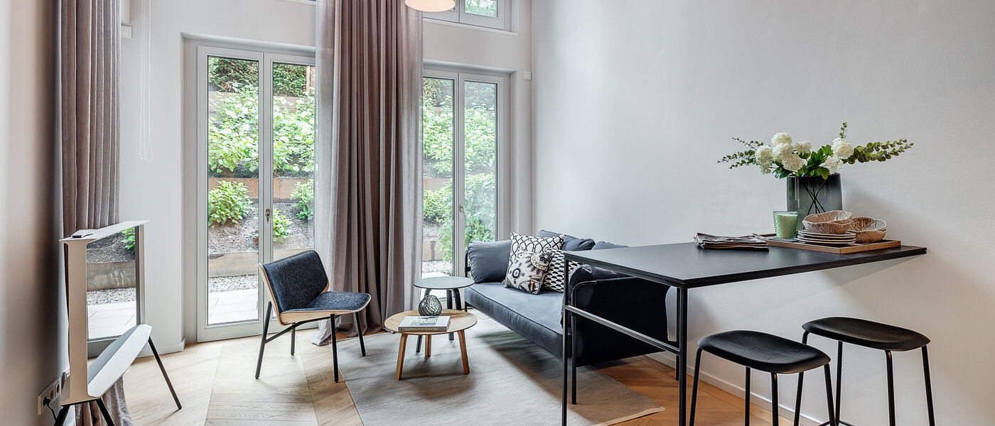 dúplex con galería München Herzogpark 04 zona de día  12611