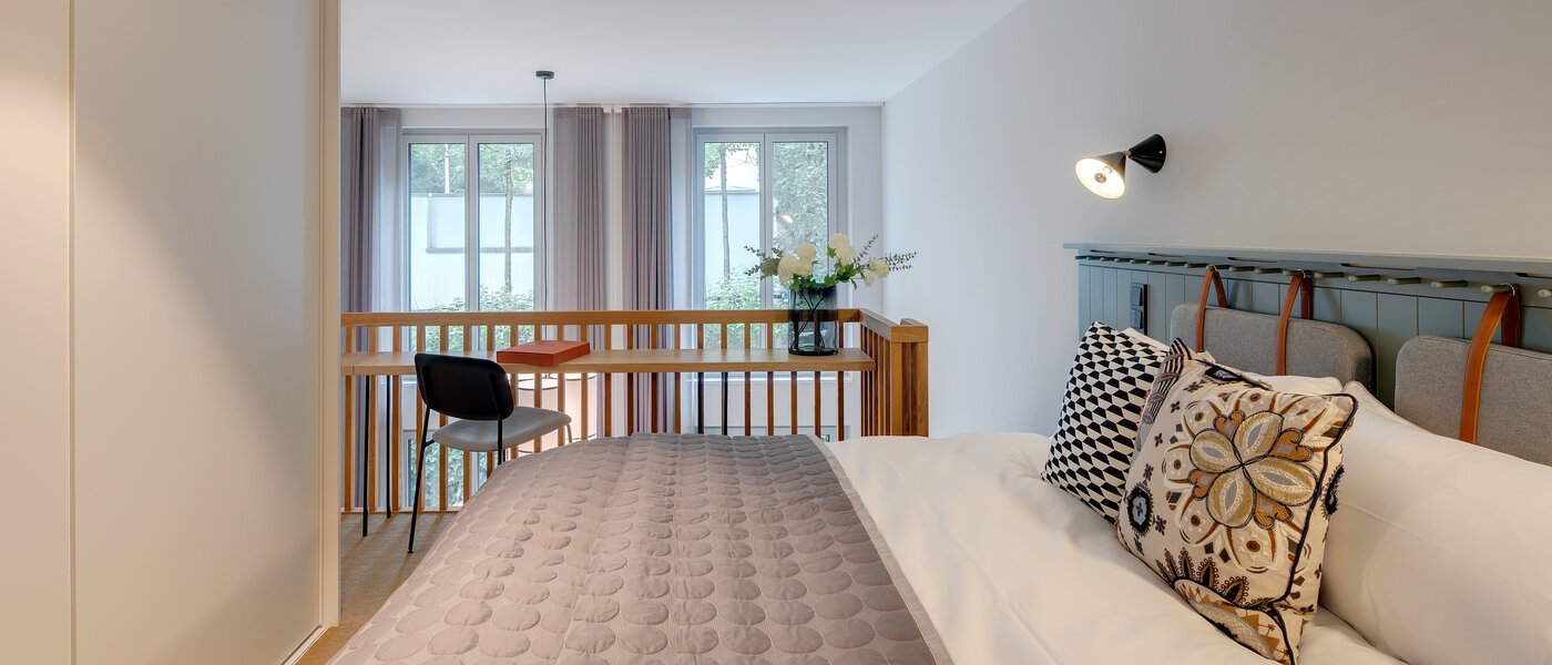 dúplex con galería München Herzogpark 05 zona de dormir 12615