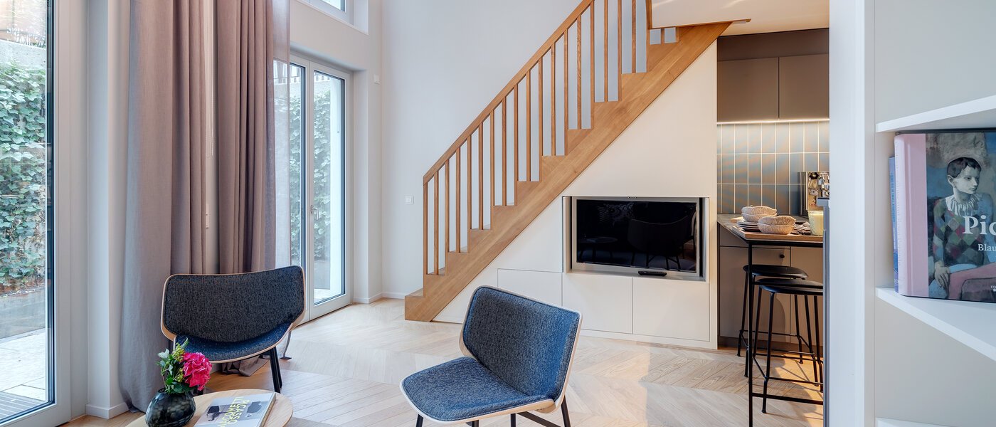 dúplex con galería München Herzogpark 02 zona de día  12615