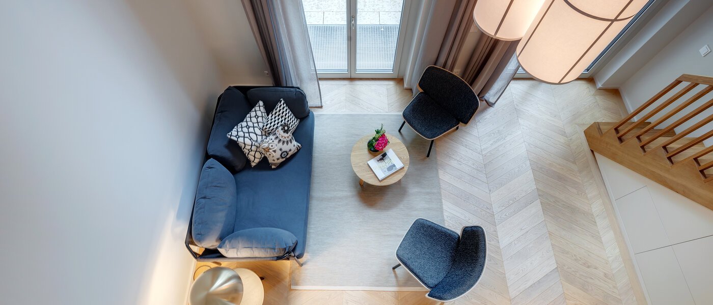 dúplex con galería München Herzogpark 05 zona de día  12615