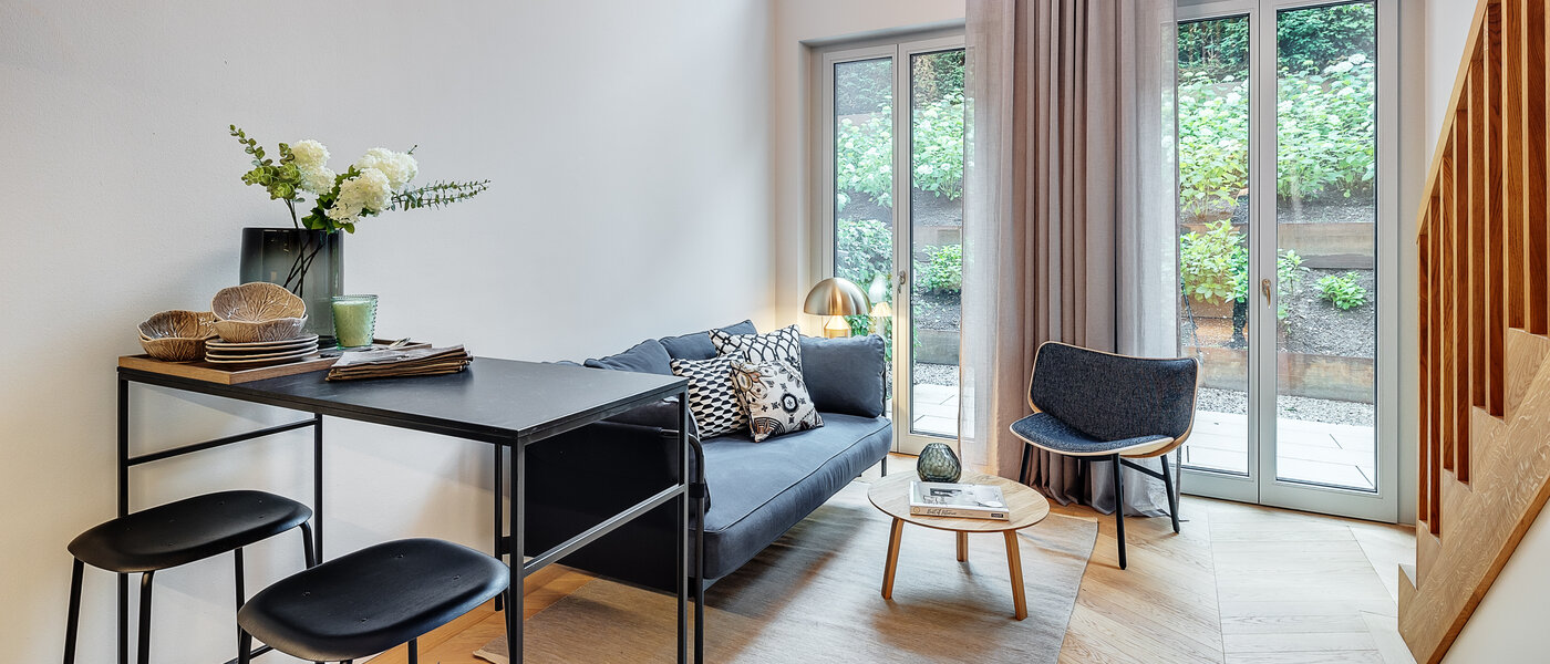 dúplex con galería München Herzogpark 02 zona de día  12618