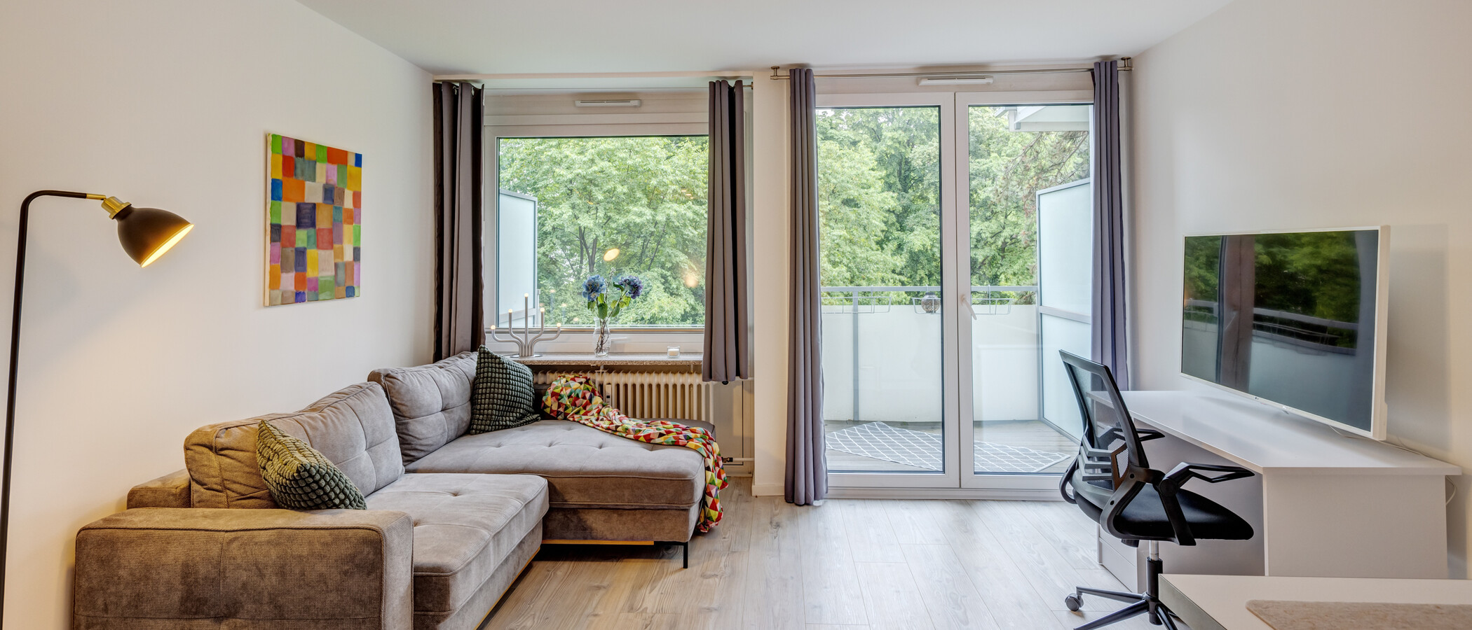 apartamento München Arabellapark 01 zona de día  12671