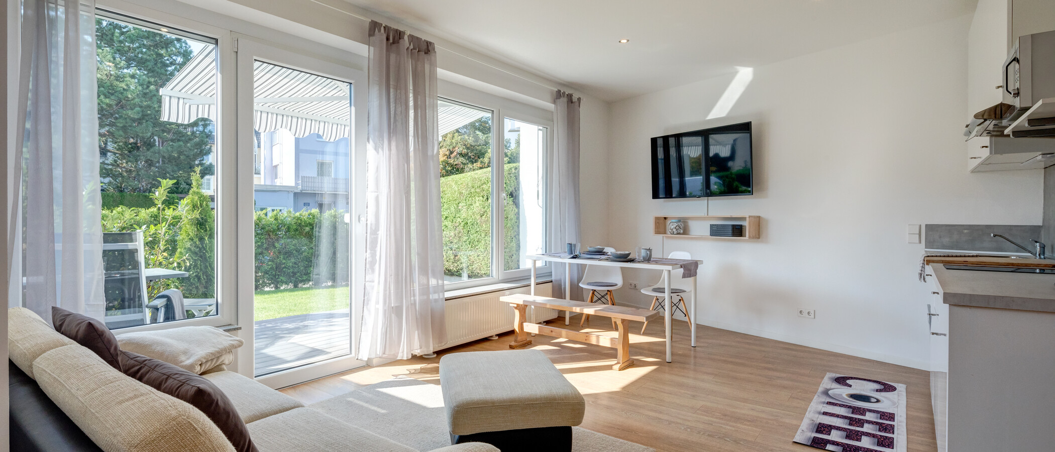 piso con jardín München Forstenried 01 zona de día  12709