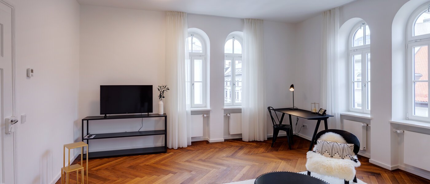 apartamento München Isarvorstadt 03 sala de estar 13027