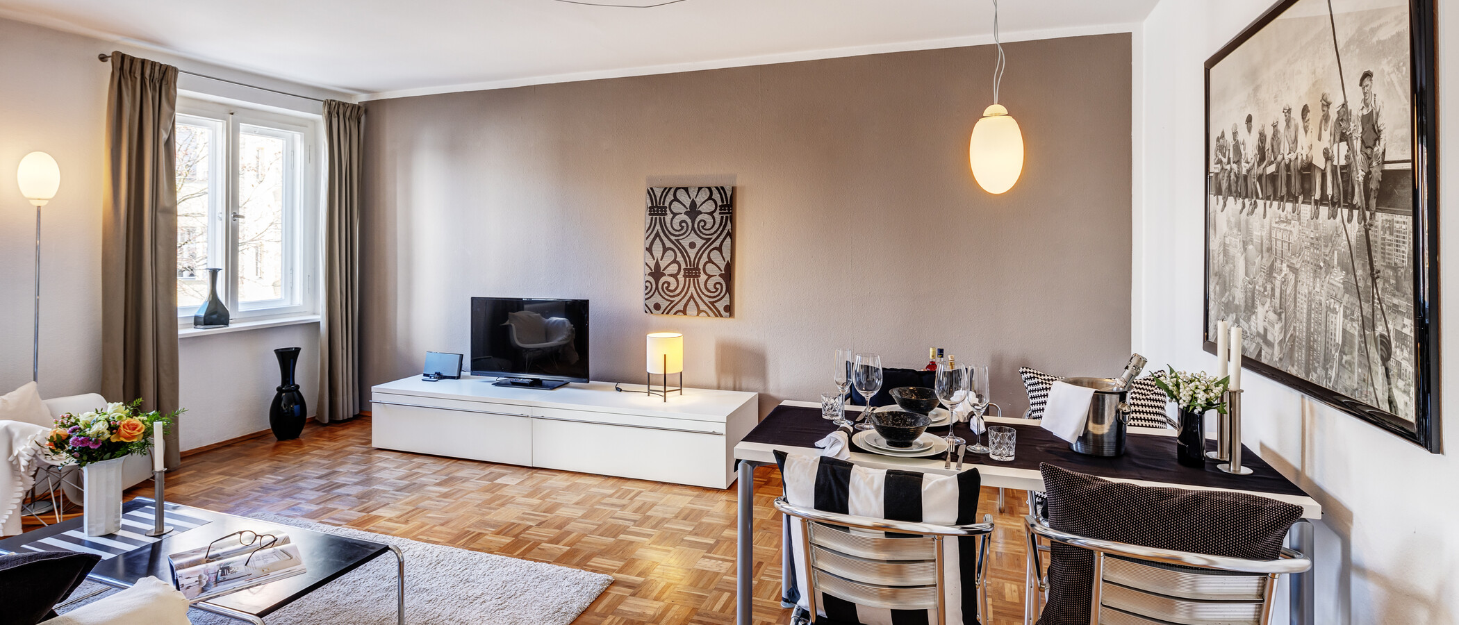 apartamento München Schwabing-West (rund um den Hohenzollernplatz) 02 sala de estar 1309