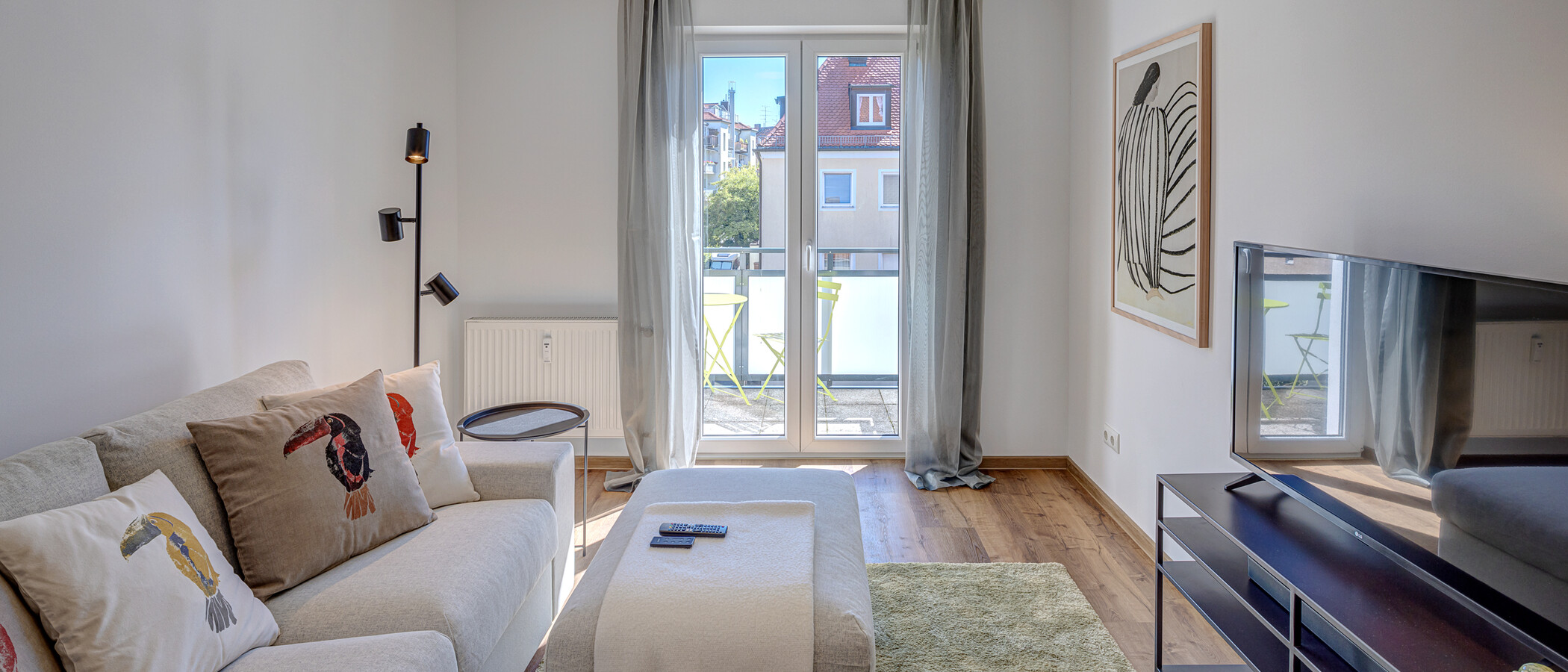 apartamento München Obersendling 01 sala de estar 13112