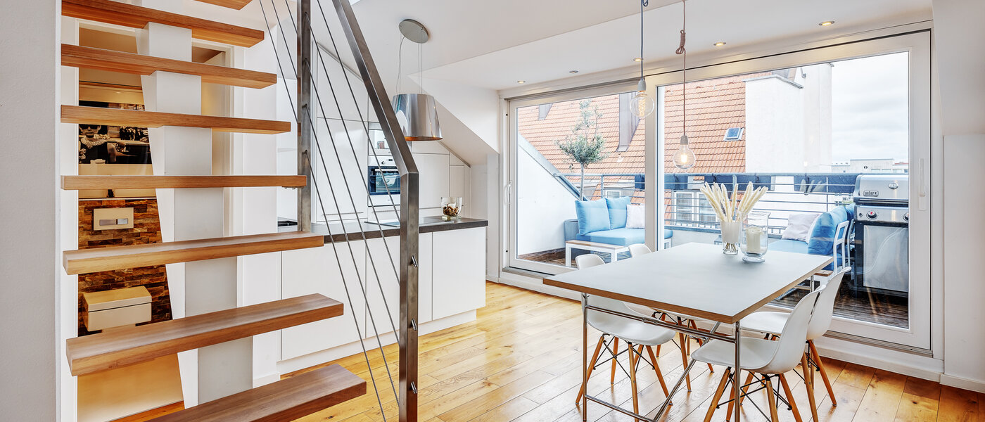 dúplex con galería München Maxvorstadt - Museumsviertel 01 zona comedor 13166