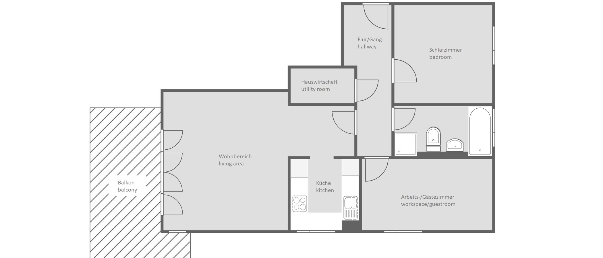 apartamento Garching 01 plano 13177