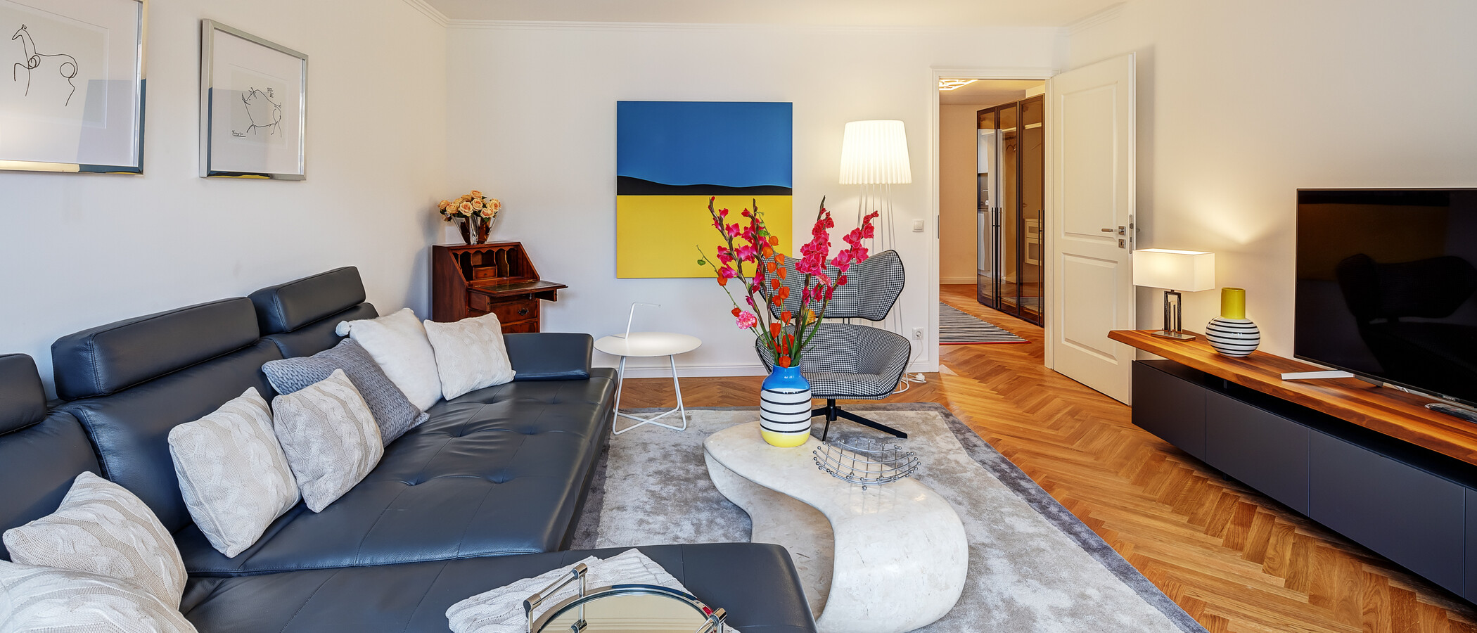 apartamento München Neuhausen 03 zona de día  13199