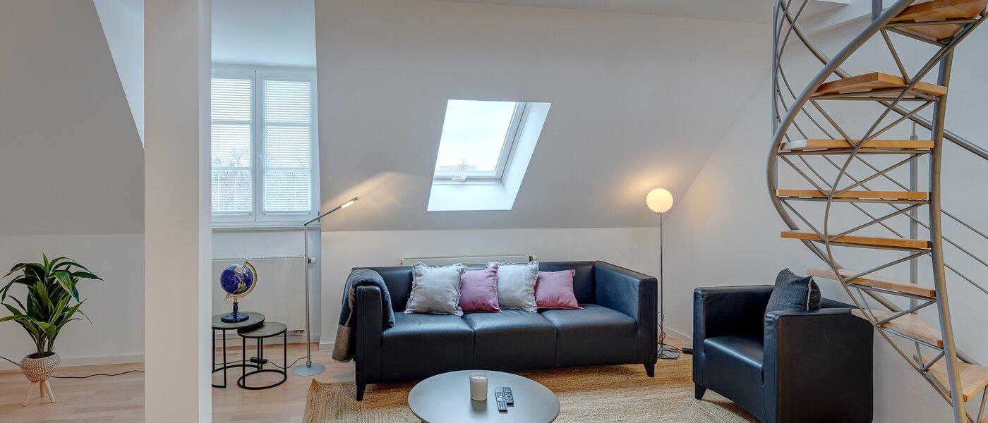 dúplex con galería München Maxvorstadt 03 zona de día  13317