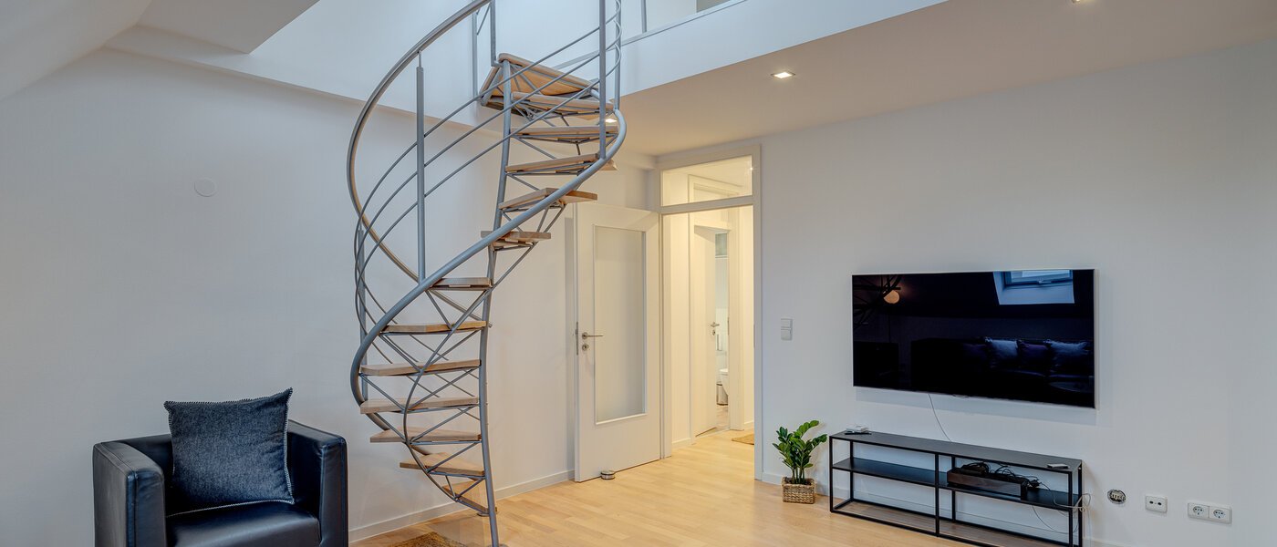 dúplex con galería München Maxvorstadt 04 zona de día  13317