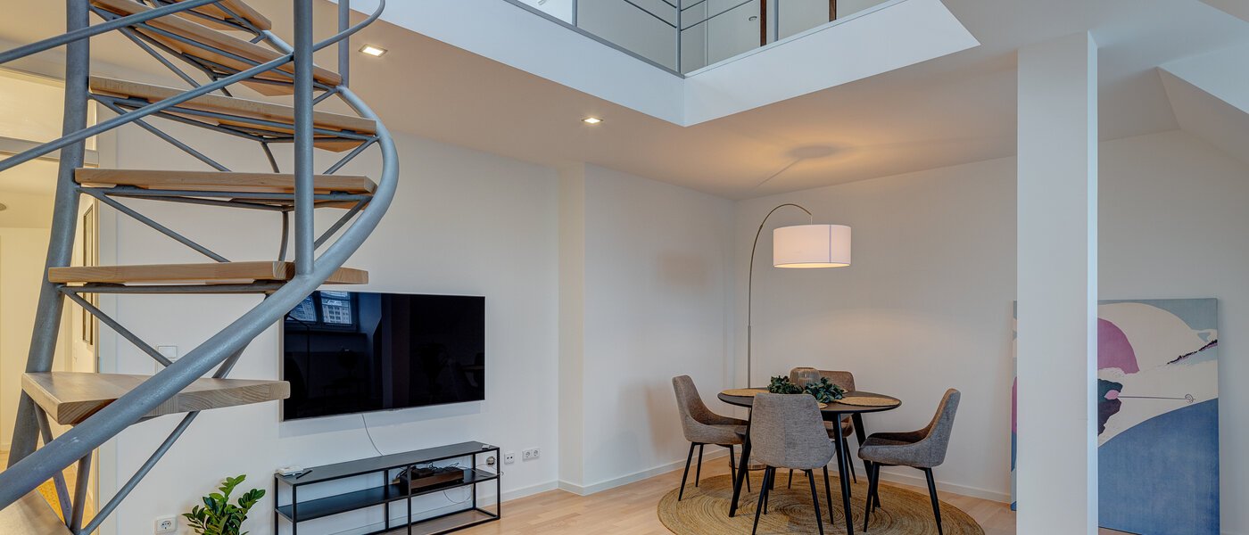 dúplex con galería München Maxvorstadt 05 zona de día  13317