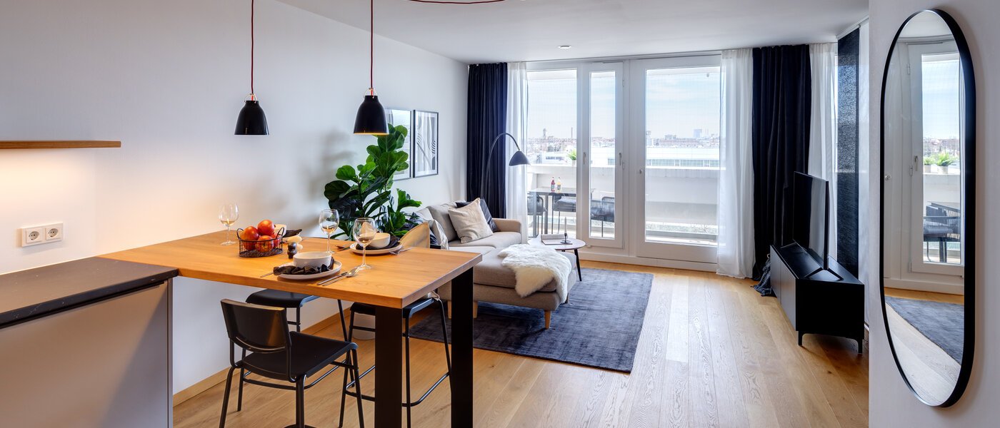 apartamento München Olympiadorf 02 zona de día  13379