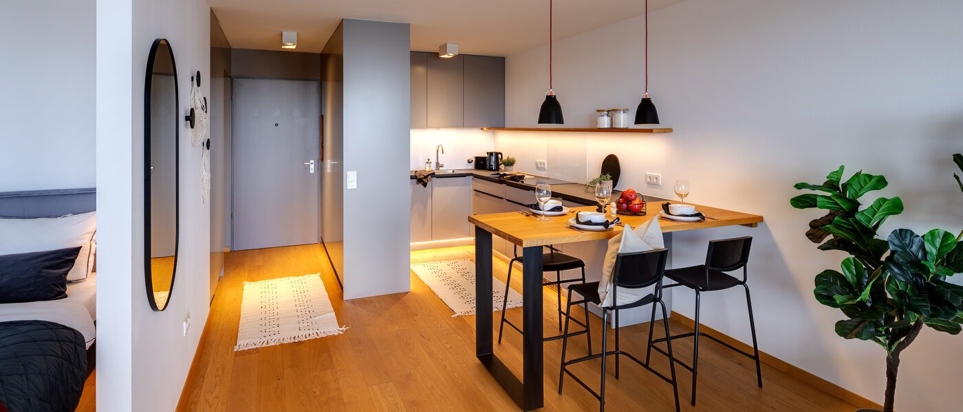 apartamento München Olympiadorf 04 zona de día  13379