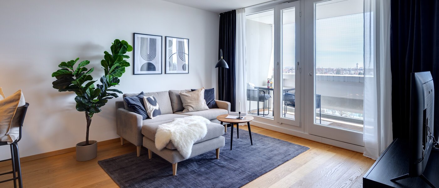 apartamento München Olympiadorf 05 zona de día  13379