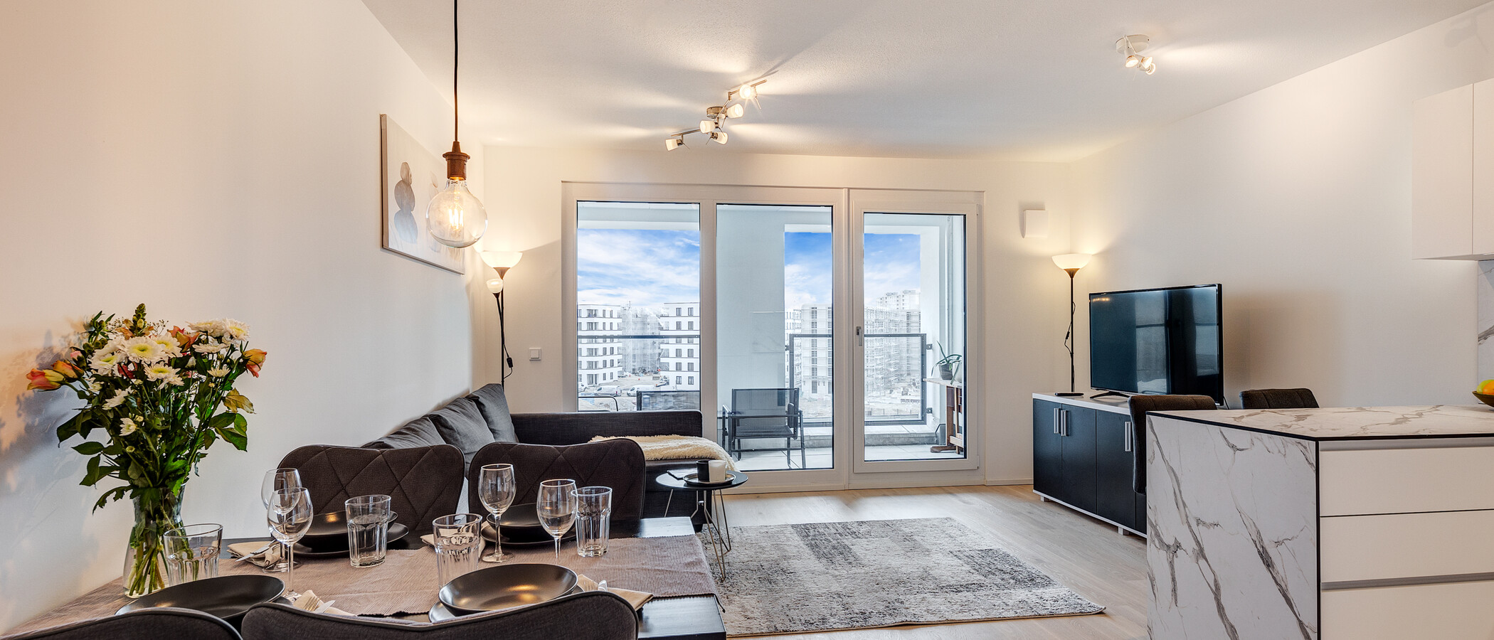 apartamento München Neuperlach 07 zona de día  13388