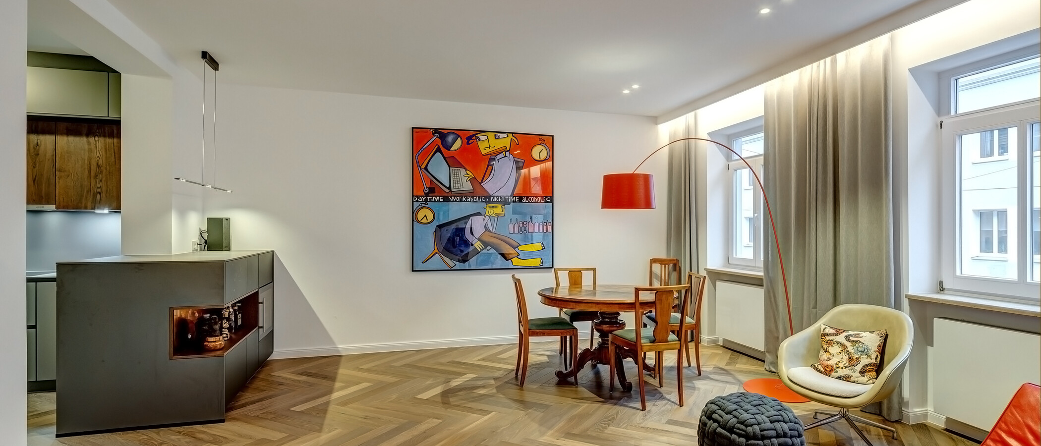 apartamento München Glockenbachviertel 01 zona de día  13391