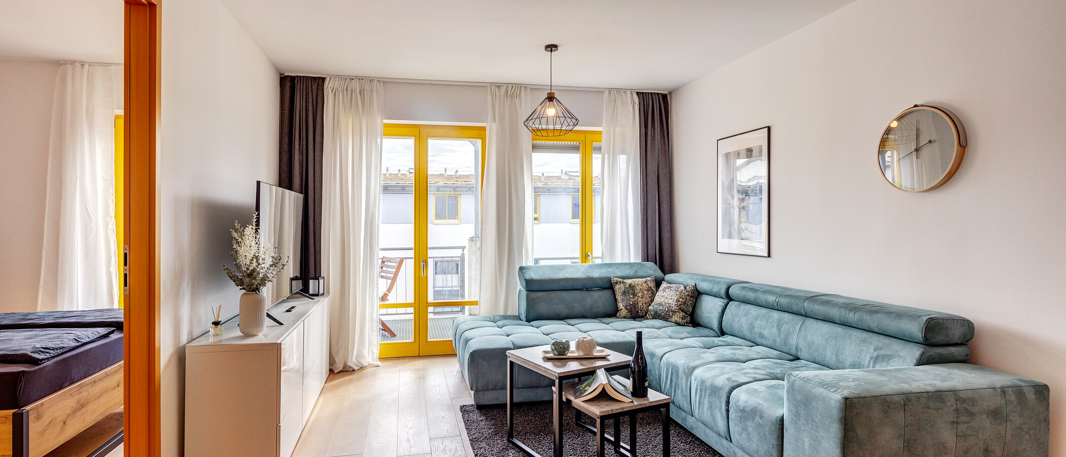 apartamento München Messestadt Riem 01 zona de día  13423