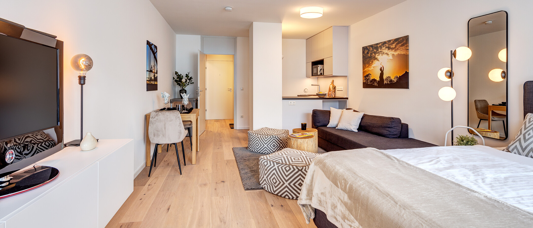 apartamento München Bogenhausen 03 zona de día  13429