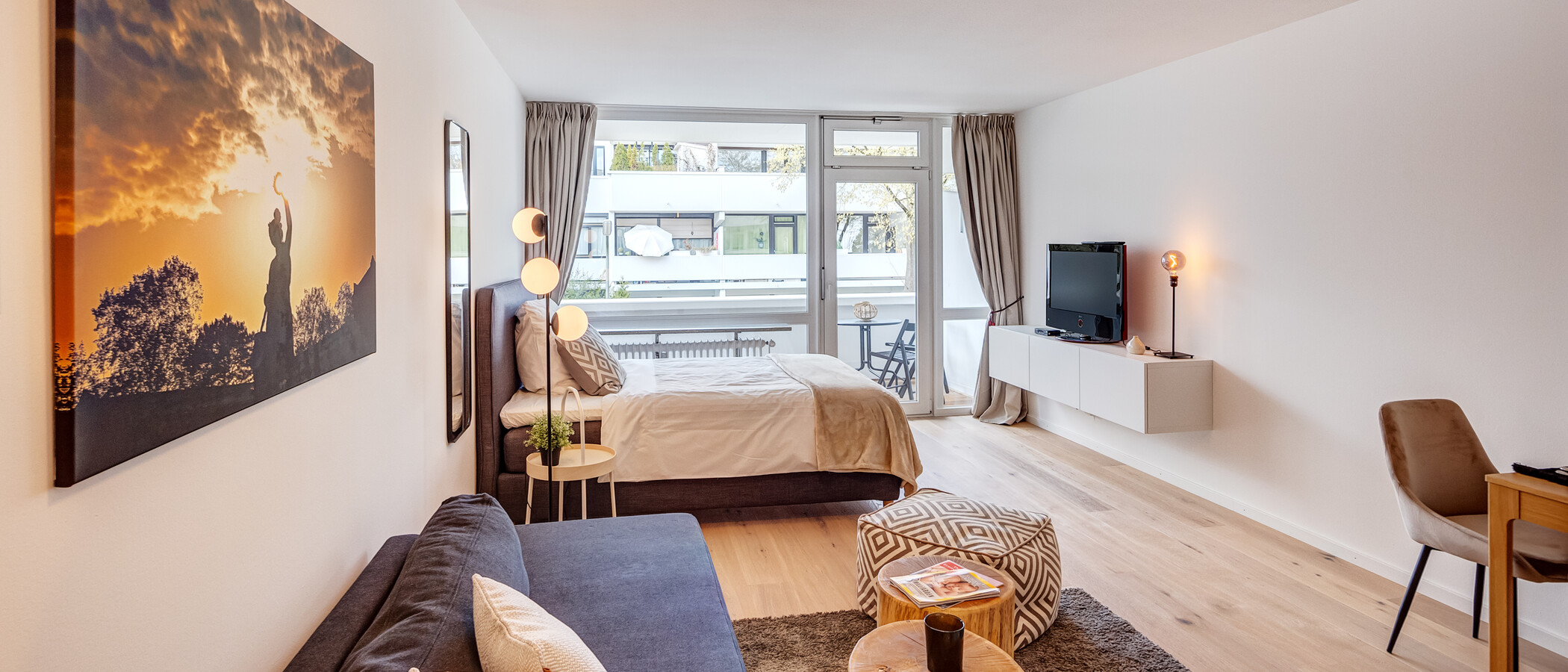 apartamento München Bogenhausen 05 zona de día  13429
