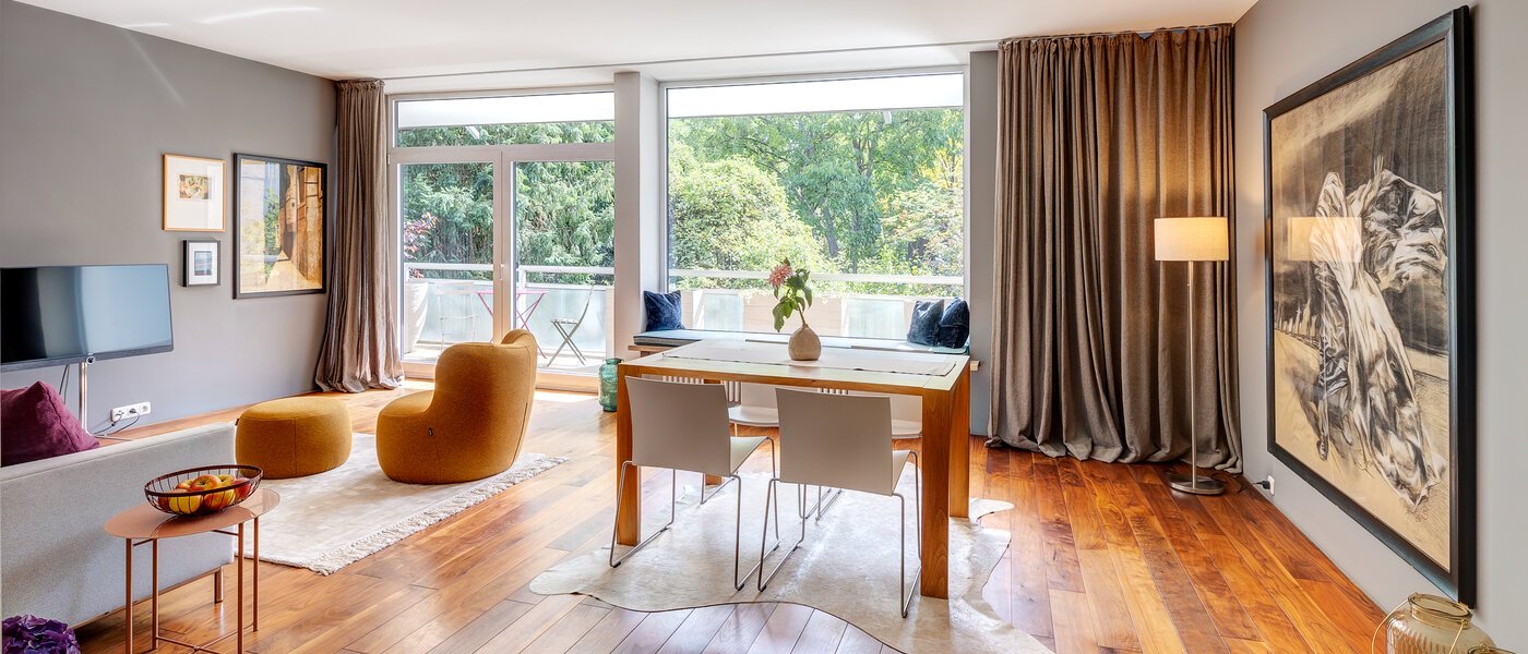 apartamento München Altbogenhausen 01 sala de estar 13633