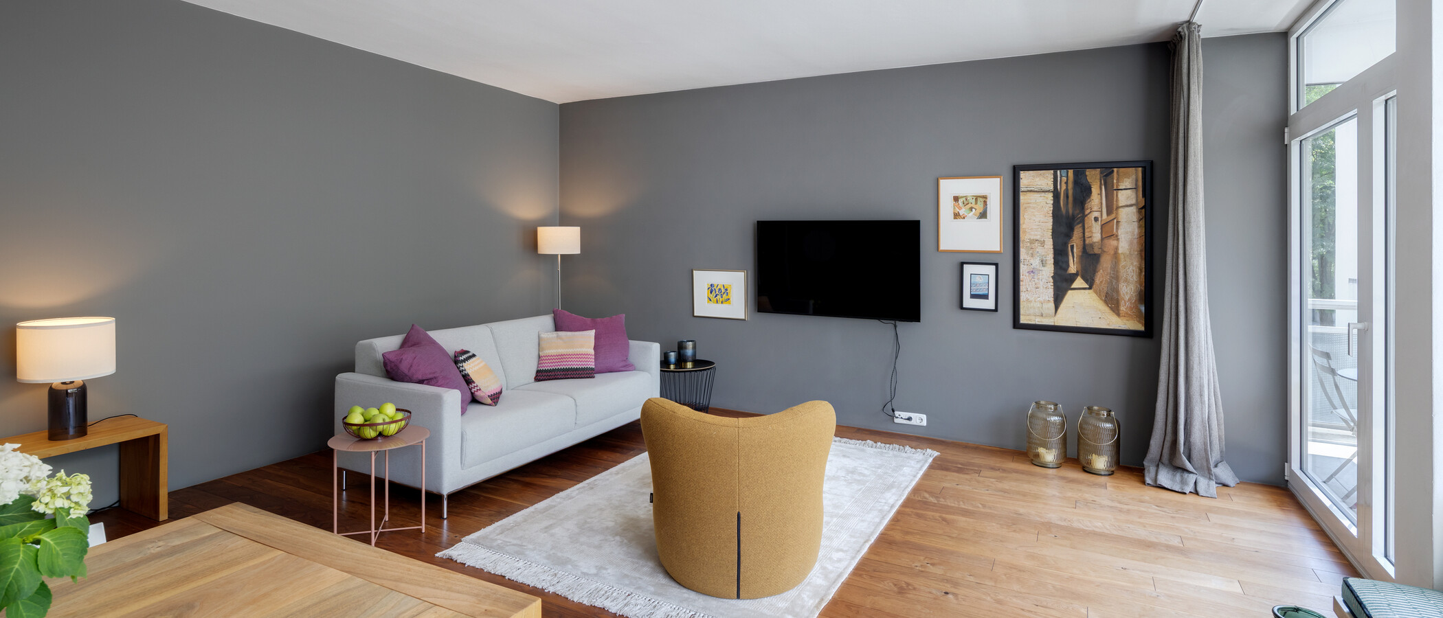 apartamento München Altbogenhausen 02 sala de estar 13633