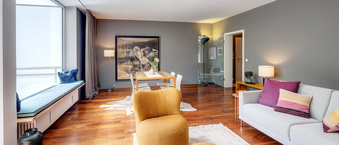 apartamento München Altbogenhausen 03 sala de estar 13633