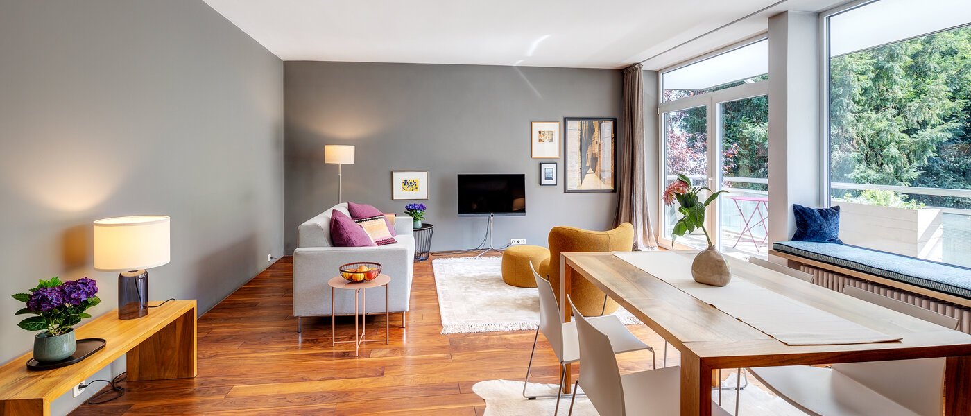 apartamento München Altbogenhausen 05 sala de estar 13633