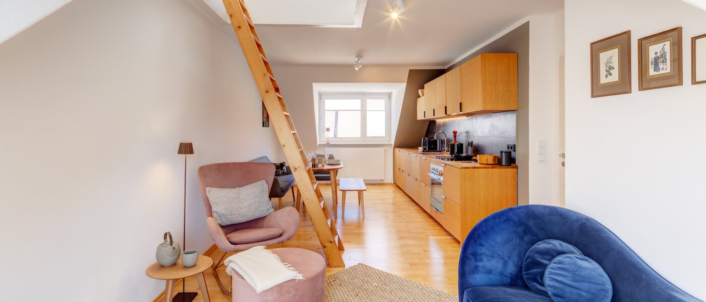 apartamento München Glockenbachviertel 01 zona de día  13655