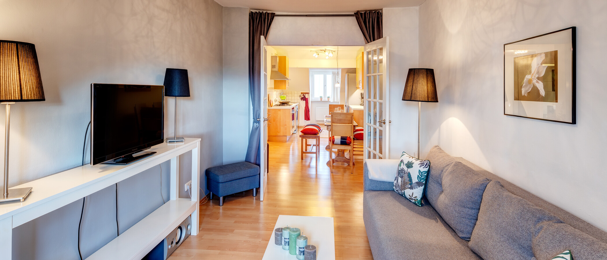 apartamento München Maxvorstadt 02 sala de estar 13801
