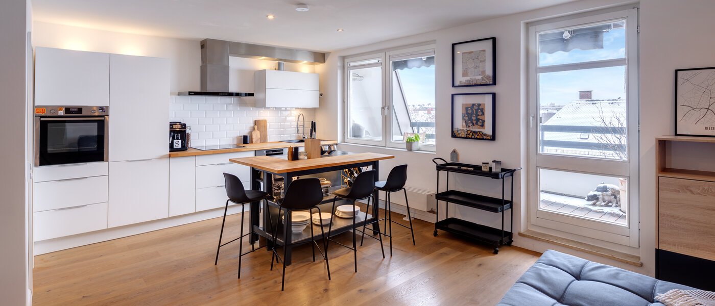 ático con terraza München Obergiesing 04 zona de día  13824