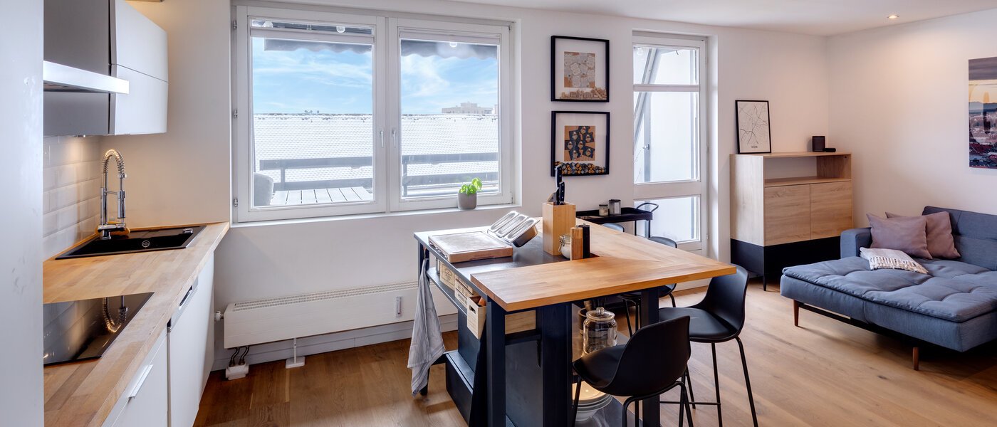 ático con terraza München Obergiesing 05 zona de día  13824