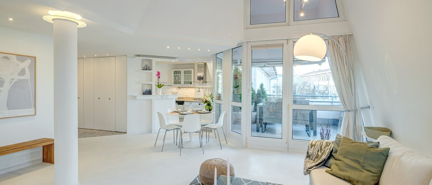 dúplex con galería München Bogenhausen 04 zona de día  13849