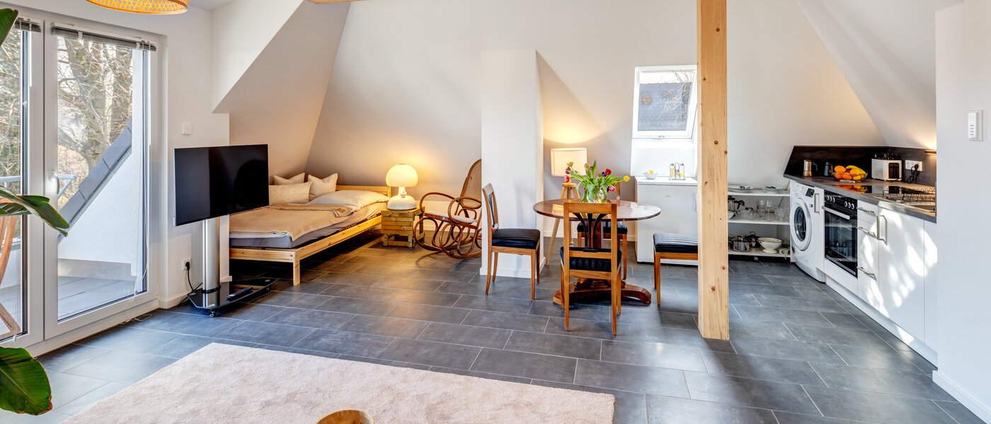 ático München Waldtrudering 04 zona de día  13853