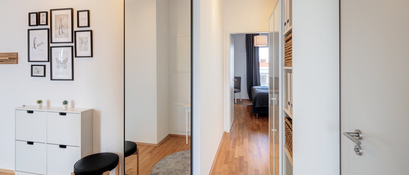 ático con terraza München Neuhausen 03 pasillo 13934