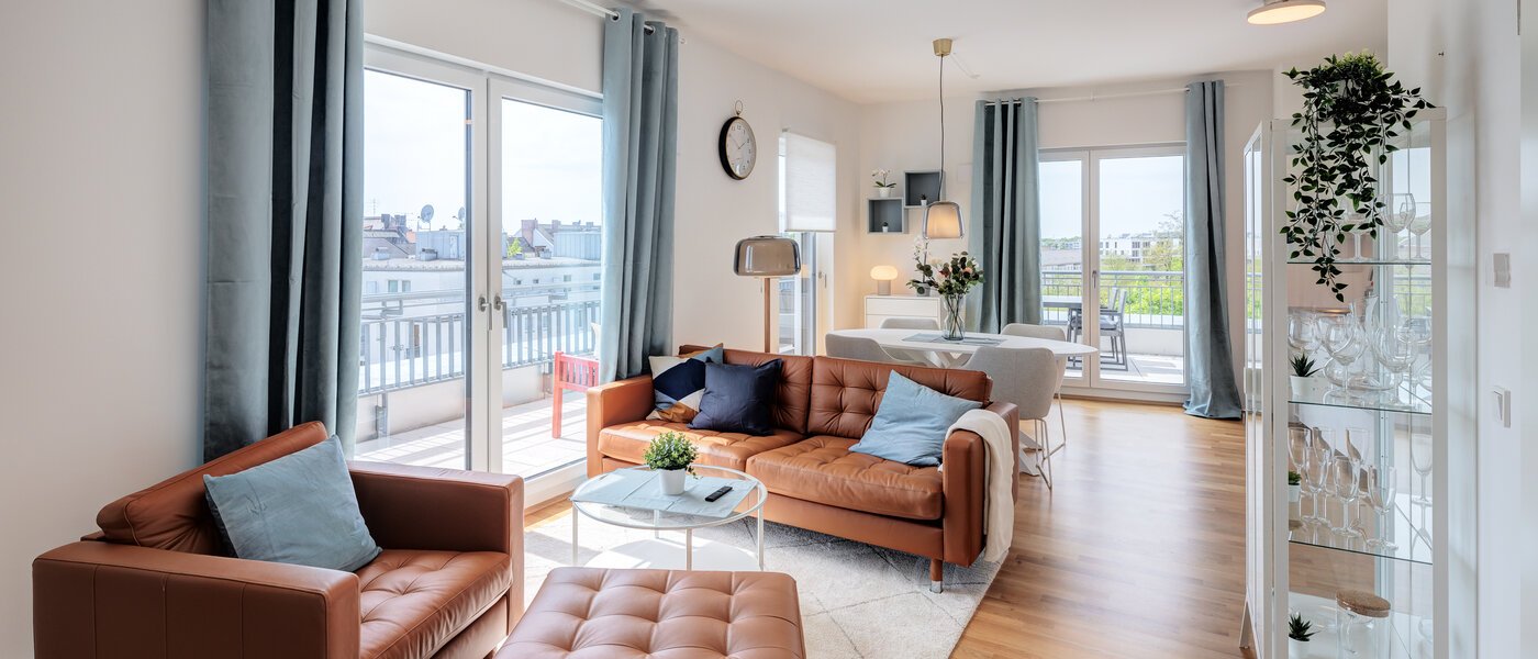 ático con terraza München Neuhausen 01 zona de día  13934