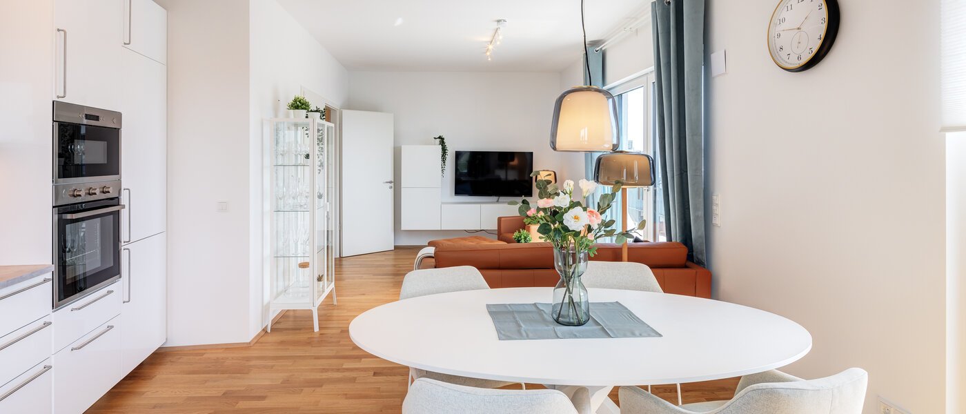 ático con terraza München Neuhausen 04 zona de día  13934