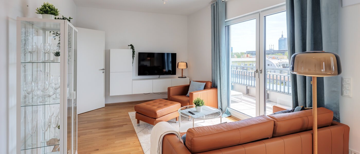 ático con terraza München Neuhausen 05 zona de día  13934