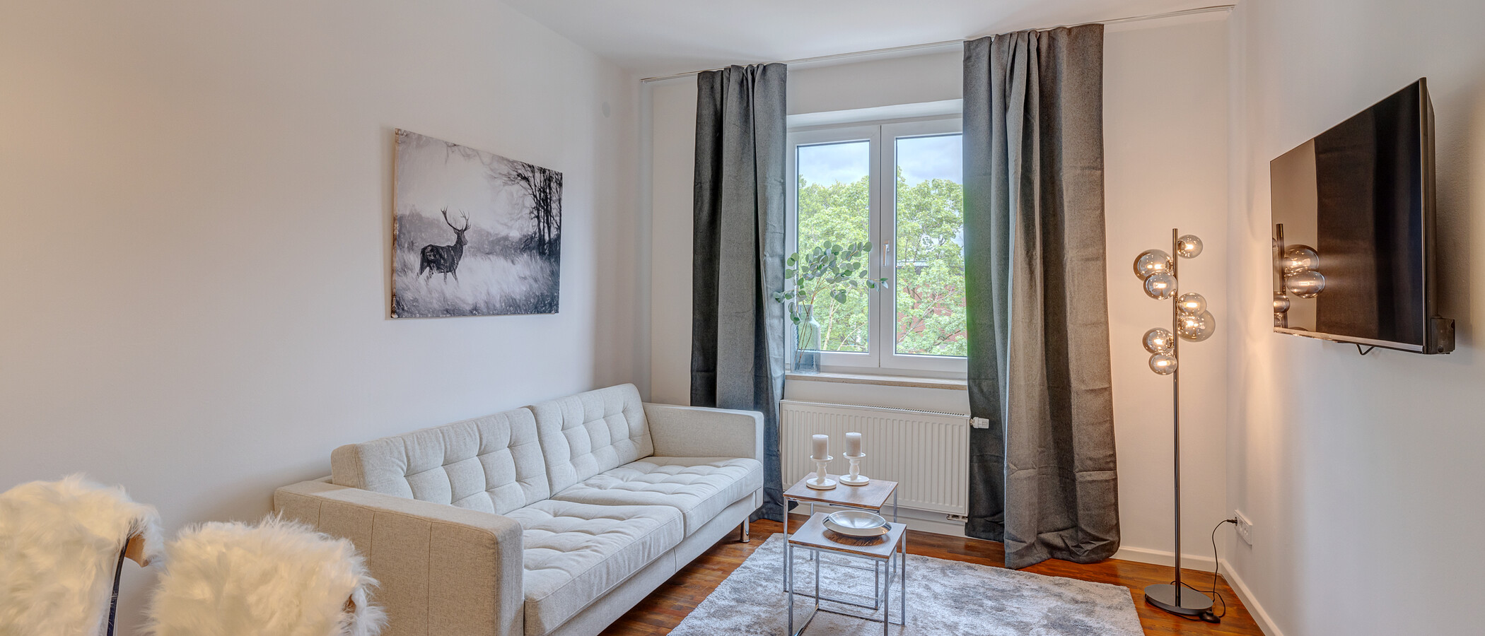 apartamento München Maxvorstadt 02 sala de estar 13953